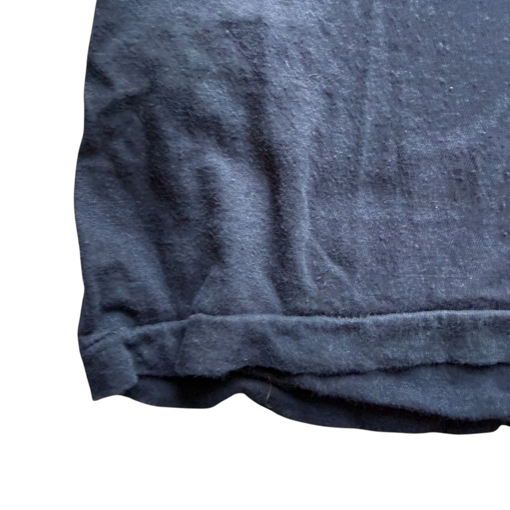True Vintage 80s Single Stitch Pocket Tee Blank T-Shirt XS/S Black 70s - Picture 4 of 6